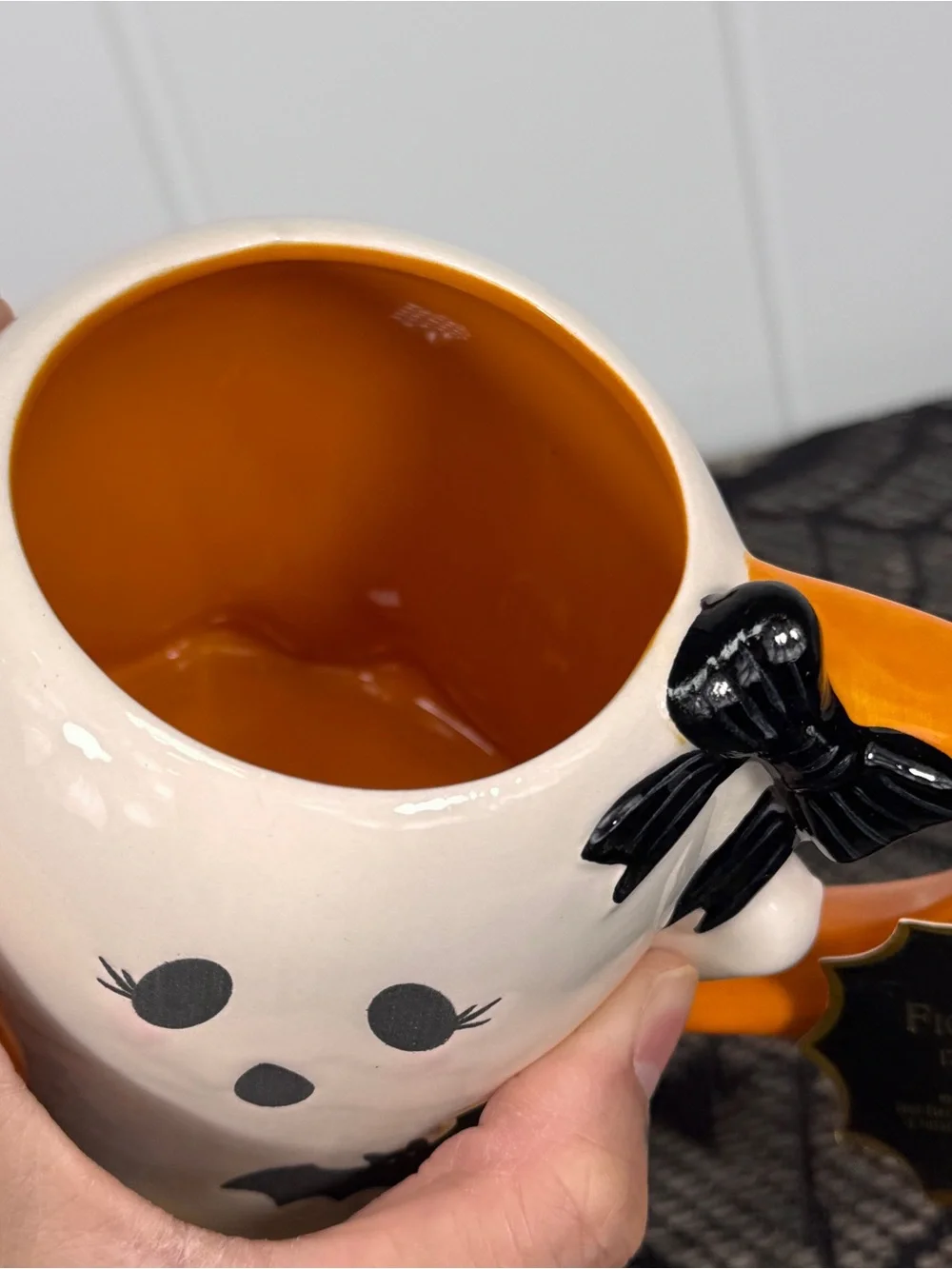 NEW Haunted Halloween Ghost and Bat Mug